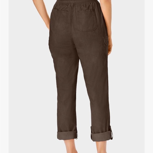 NWT 22 Woman Within brown cargo pants convertible length 100% cotton - Picture 6 of 6